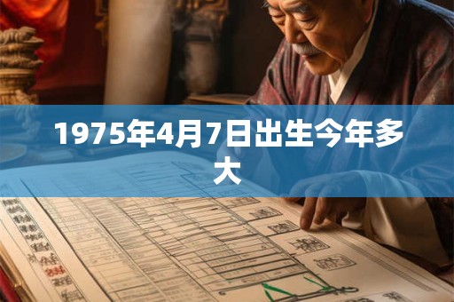 1975年4月7日出生今年多大