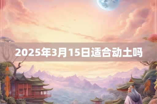 2025年3月15日适合动土吗