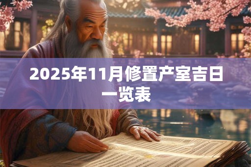 2025年11月修置产室吉日一览表