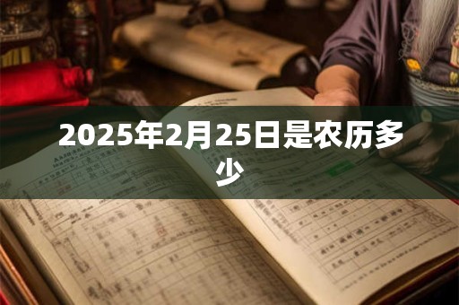 2025年2月25日是农历多少