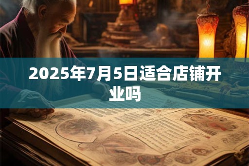 2025年7月5日适合店铺开业吗