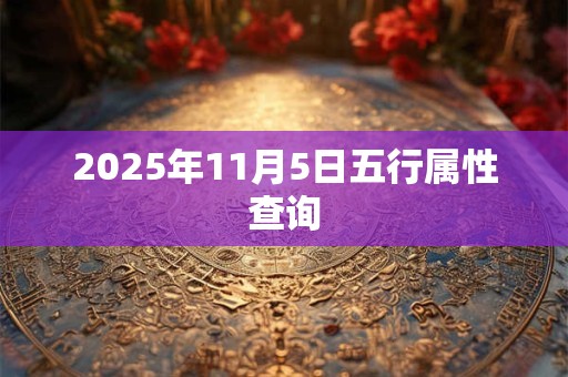 2025年11月5日五行属性查询