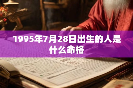 1995年7月28日出生的人是什么命格