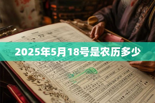 2025年5月18号是农历多少