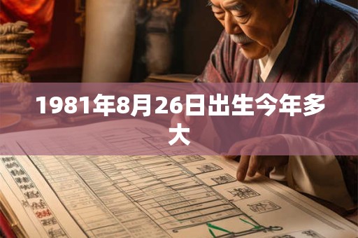 1981年8月26日出生今年多大