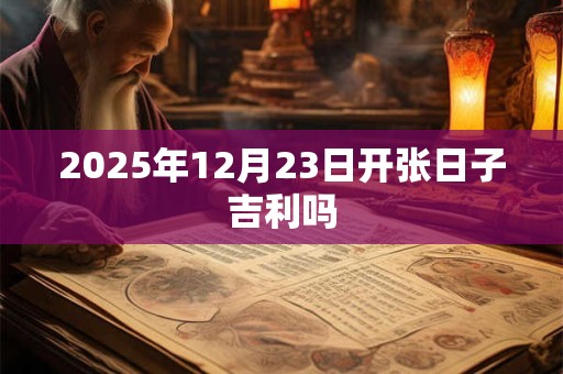 2025年12月23日开张日子吉利吗