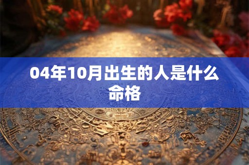 04年10月出生的人是什么命格