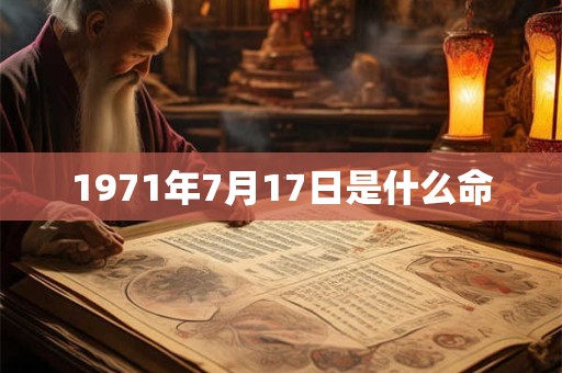 1971年7月17日是什么命