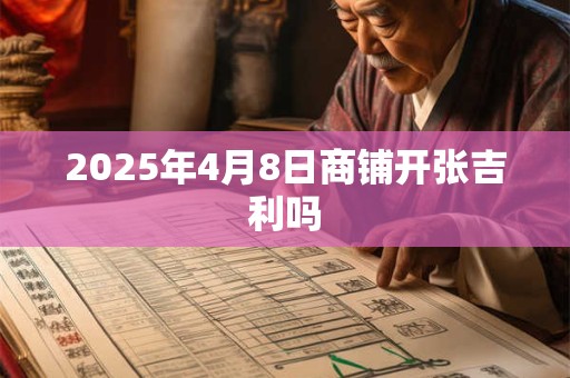 2025年4月8日商铺开张吉利吗