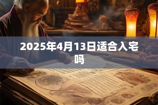 2025年4月13日适合入宅吗