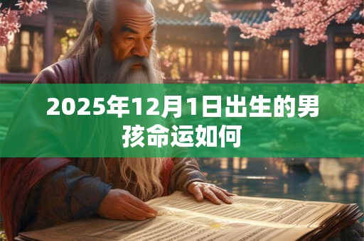 2025年12月1日出生的男孩命运如何