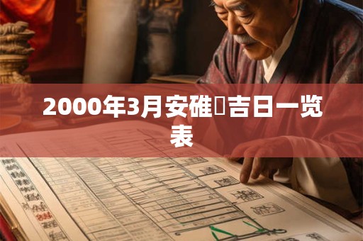 2000年3月安碓硙吉日一览表