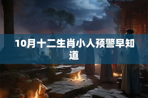 10月十二生肖小人预警早知道
