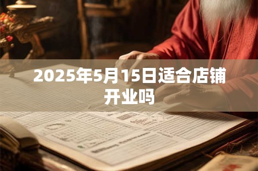 2025年5月15日适合店铺开业吗