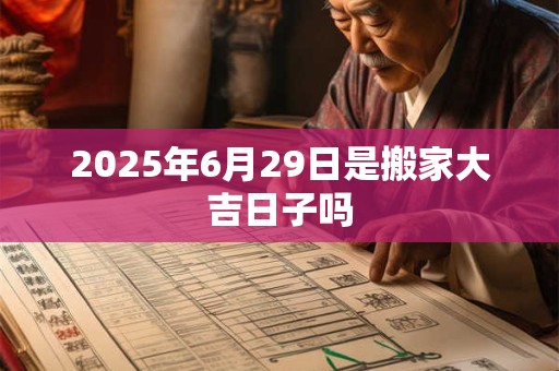 2025年6月29日是搬家大吉日子吗