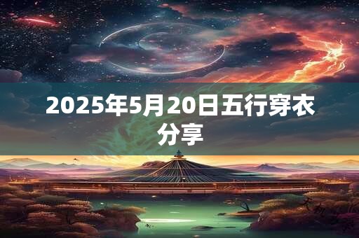 2025年5月20日五行穿衣分享