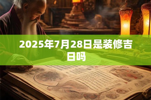 2025年7月28日是装修吉日吗