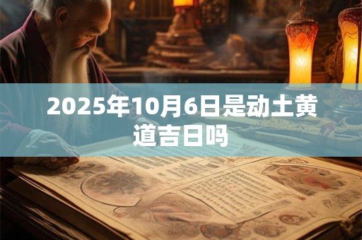 2025年10月6日是动土黄道吉日吗