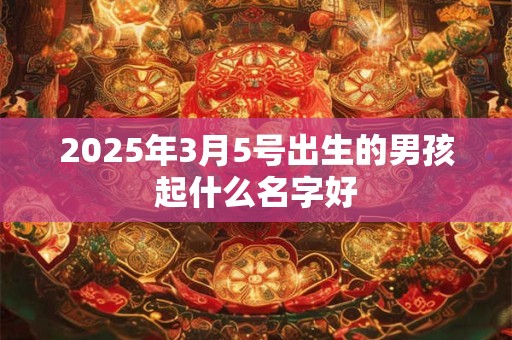 2025年3月5号出生的男孩起什么名字好