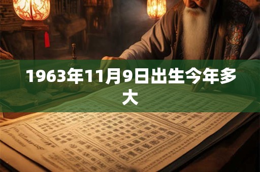 1963年11月9日出生今年多大