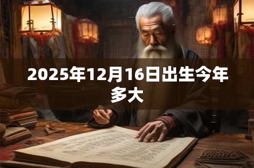 2025年12月16日出生今年多大