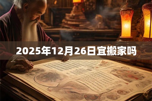 2025年12月26日宜搬家吗