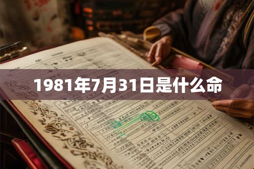 1981年7月31日是什么命