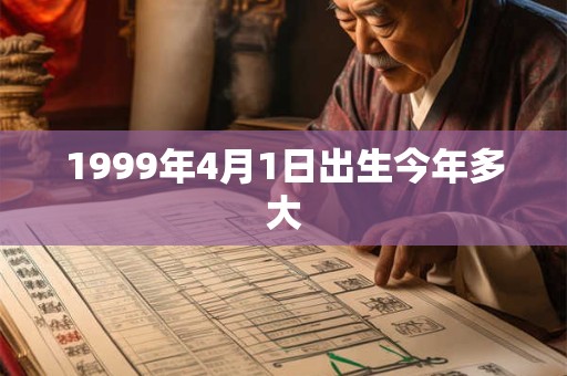 1999年4月1日出生今年多大