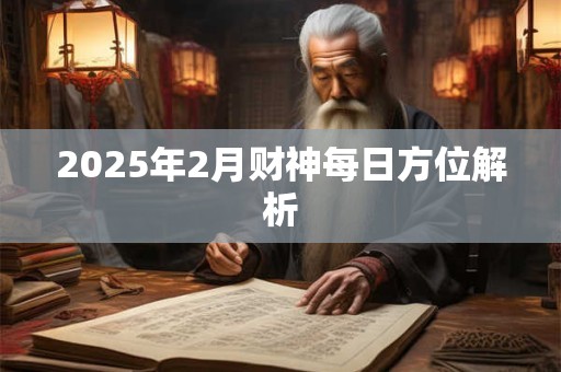 2025年2月财神每日方位解析