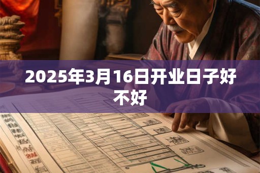 2026年3月16日开业日子好不好