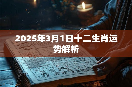 2025年3月1日十二生肖运势解析