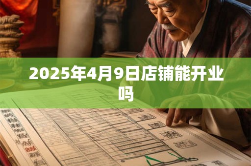 2025年4月9日店铺能开业吗