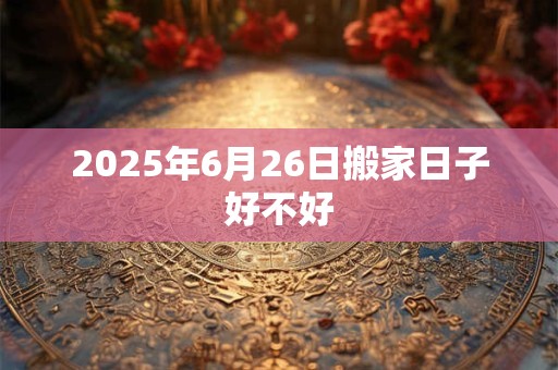 2025年6月26日搬家日子好不好