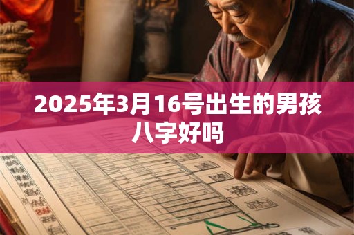 2026年3月16号出生的男孩八字好吗
