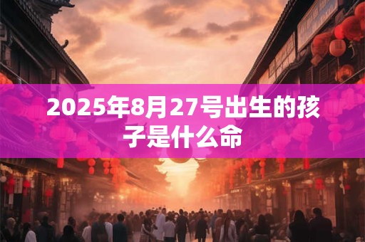2025年8月27号出生的孩子是什么命
