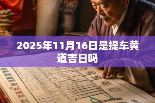 2025年11月16日是提车黄道吉日吗