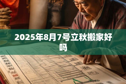 2025年8月7号立秋搬家好吗
