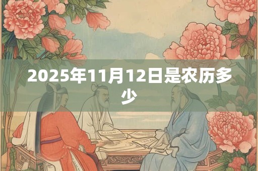 2025年11月12日是农历多少