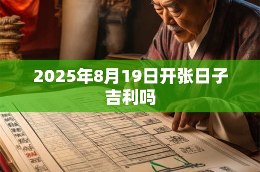 2025年8月19日开张日子吉利吗