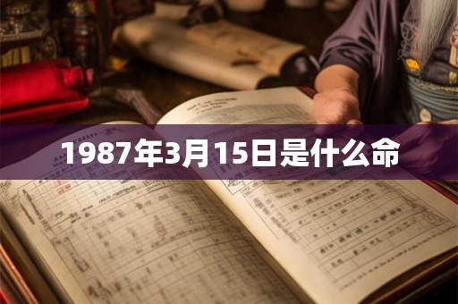 1987年3月15日是什么命