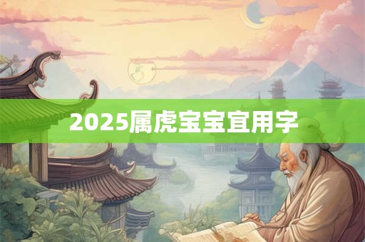 2025属虎宝宝宜用字