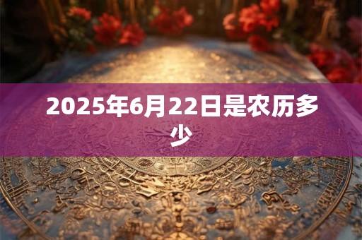 2025年6月22日是农历多少