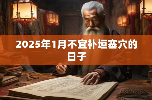 2025年1月不宜补垣塞穴的日子