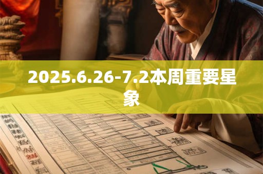 2025.6.26-7.2本周重要星象