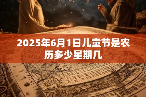 2025年6月1日儿童节是农历多少星期几