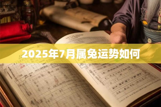 2025年7月属兔运势如何 2025年7月属兔运势如何