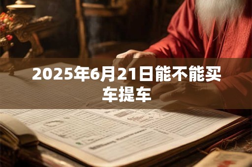 2025年6月21日能不能买车提车