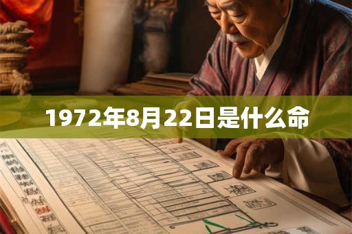 1972年8月22日是什么命 1972年8月22日是什么命