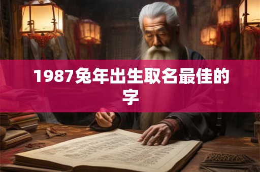 1987兔年出生取名最佳的字