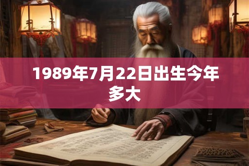 1989年7月22日出生今年多大